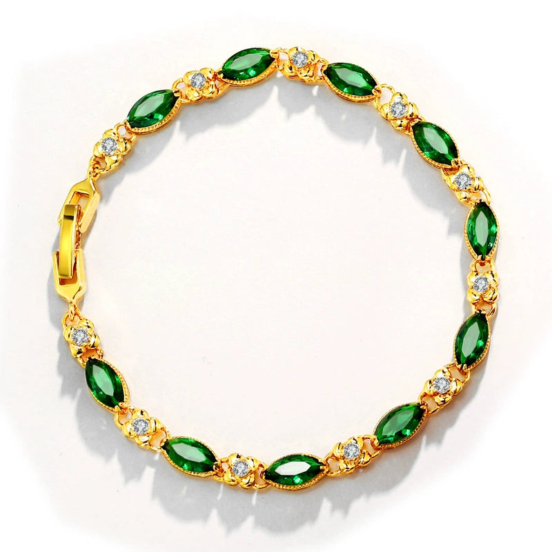 Vintage gem bracelet, zircon