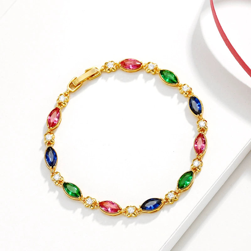 Vintage gem bracelet, zircon