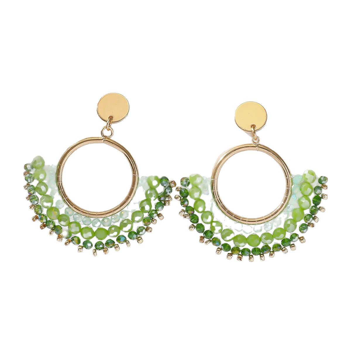 Scalloped earrings, fresh, fancy, summer