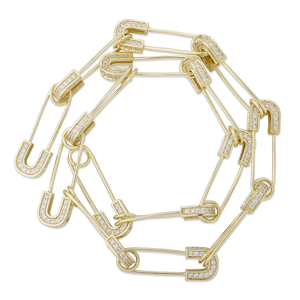 Removable and detachable assembly brooch necklace, hip-hop, trend-setting style